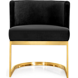 Meridian Gianna Black Velvet Dining Chair