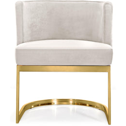 Meridian Gianna Cream Velvet Dining Chair