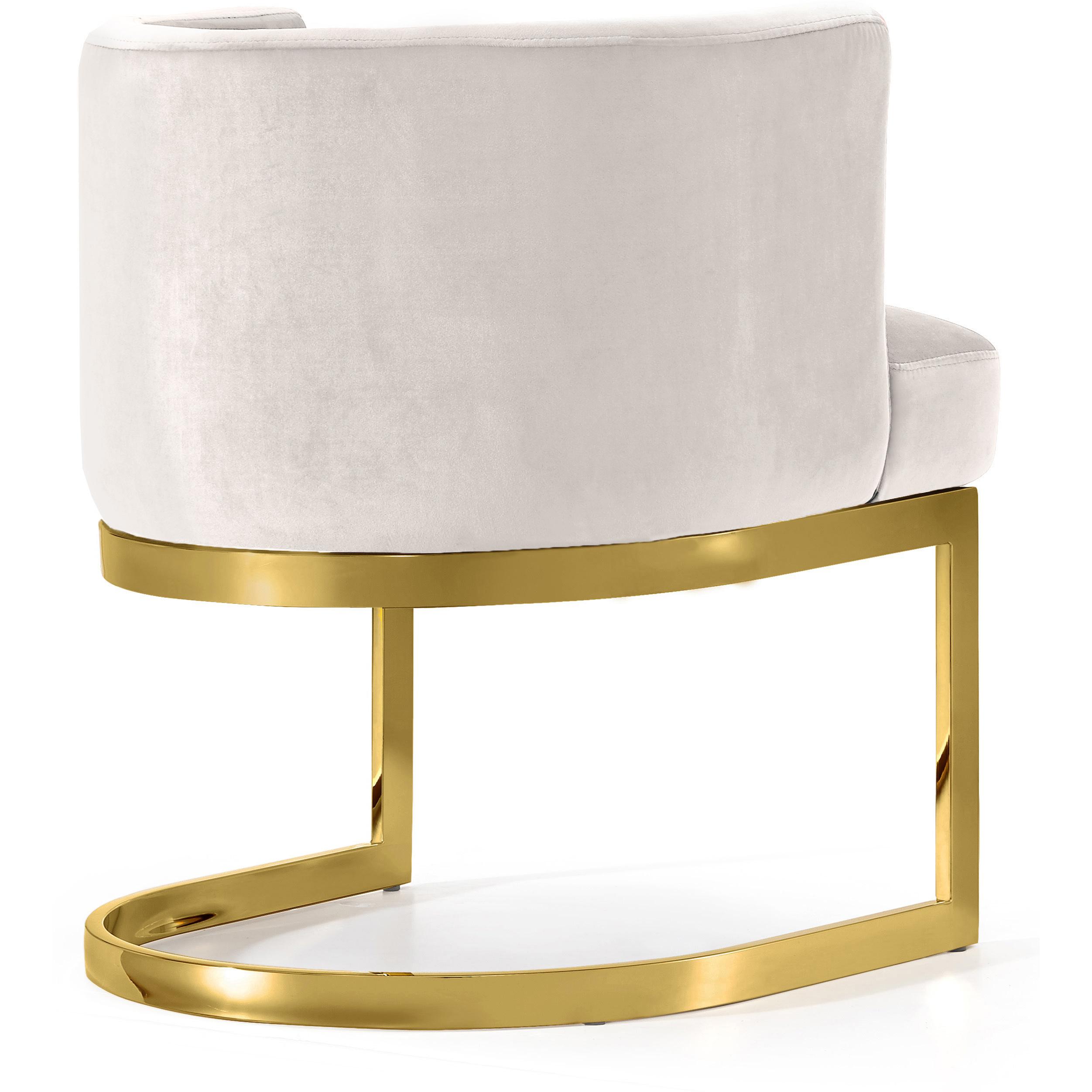 Meridian Gianna Cream Velvet Dining Chair