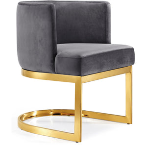 Meridian Gianna Grey Velvet Dining Chair