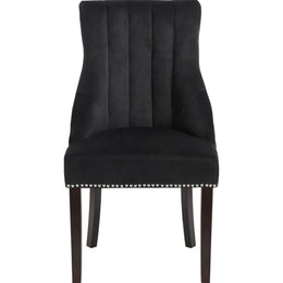 Meridian Oxford Black Velvet Dining Chair