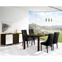 Meridian Oxford Black Velvet Dining Chair