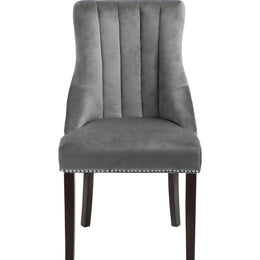Meridian Oxford Grey Velvet Dining Chair