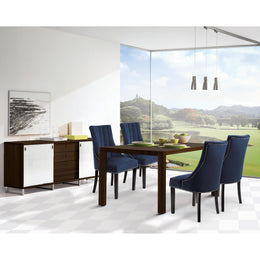 Meridian Oxford Navy Velvet Dining Chair