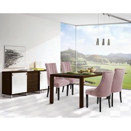 Meridian Oxford Pink Velvet Dining Chair