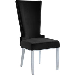 Meridian Serafina Black Velvet Dining Chair