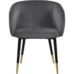 Meridian Louise Grey Velvet Dining Chair
