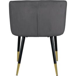 Meridian Louise Grey Velvet Dining Chair