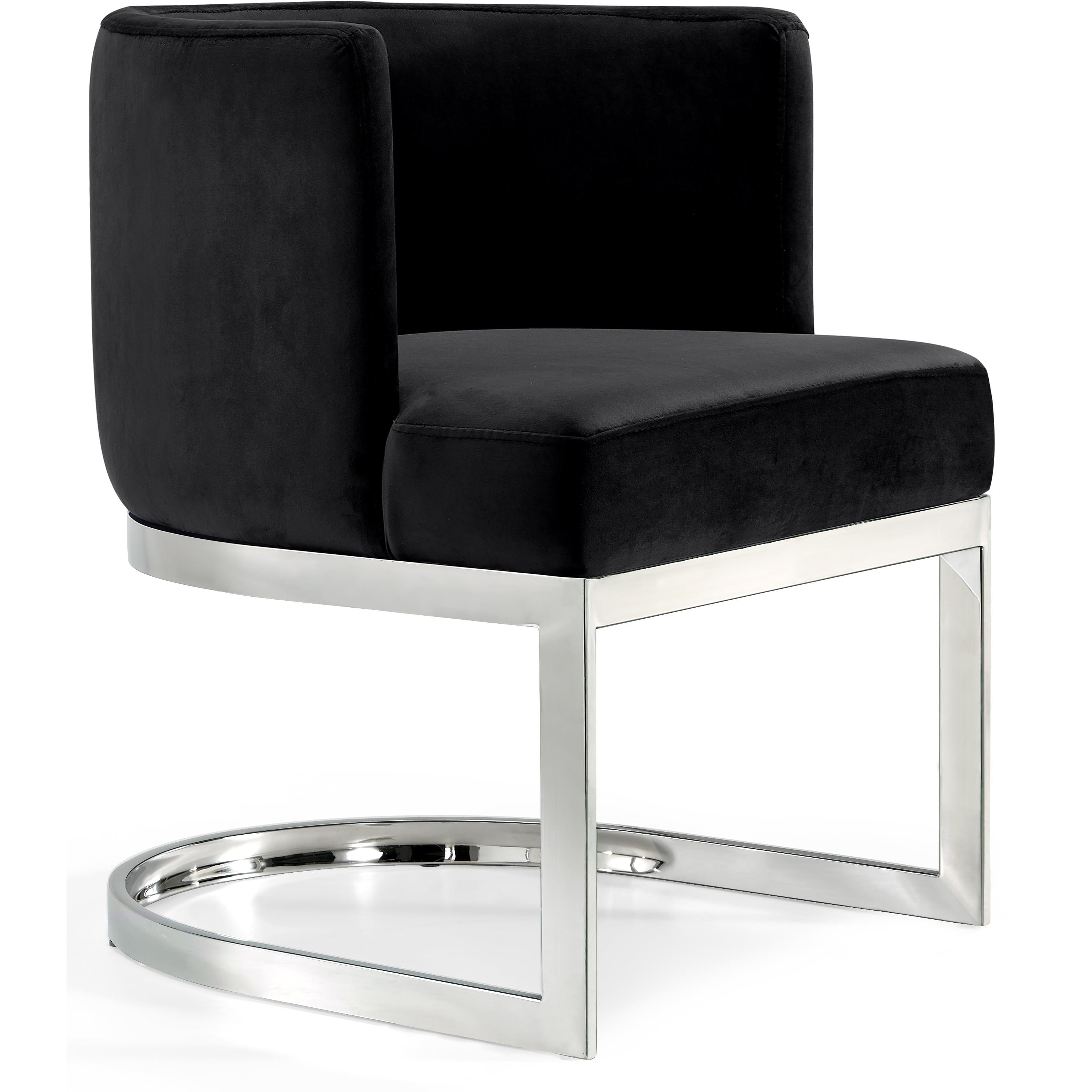 Meridian Gianna Black Velvet Dining Chair