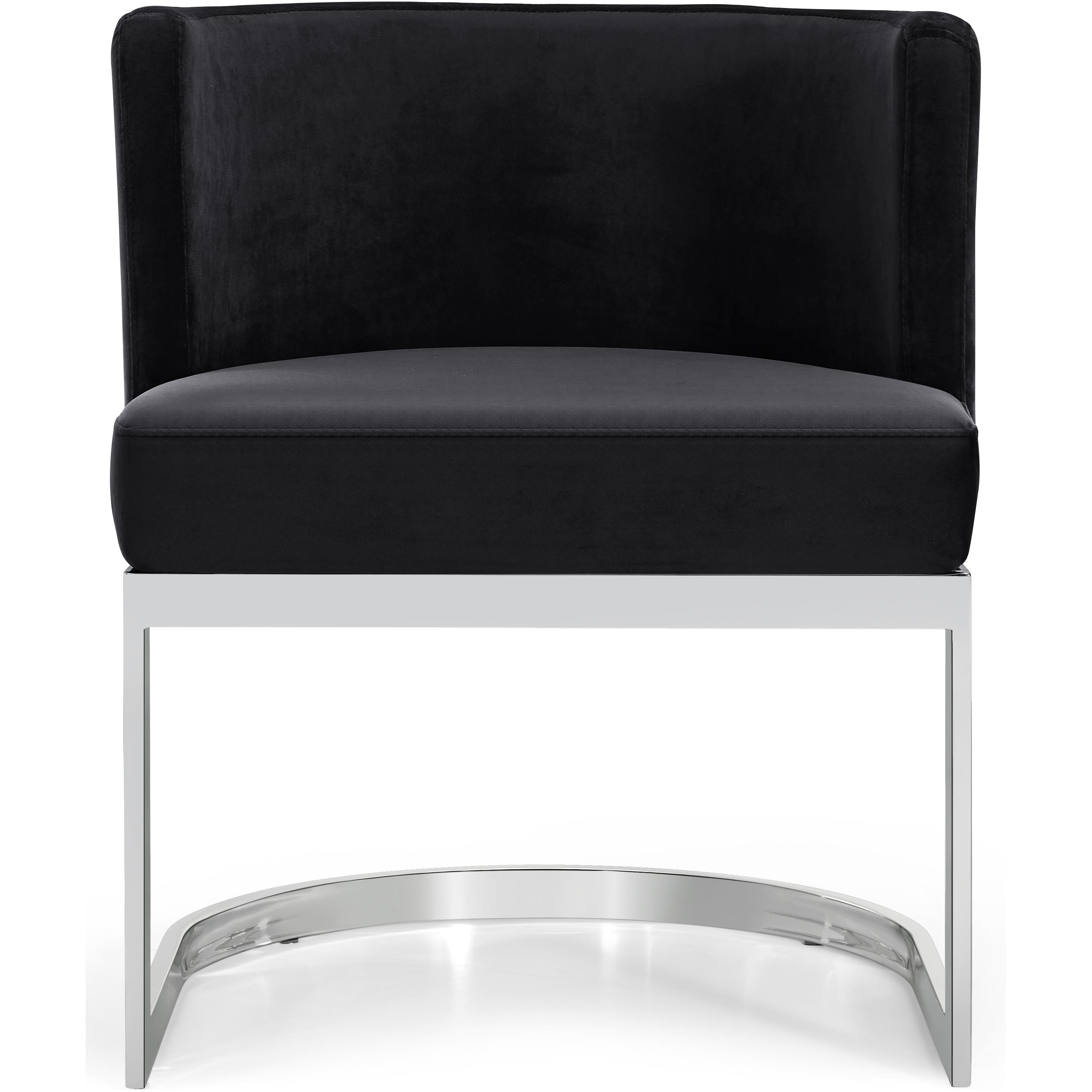 Meridian Gianna Black Velvet Dining Chair