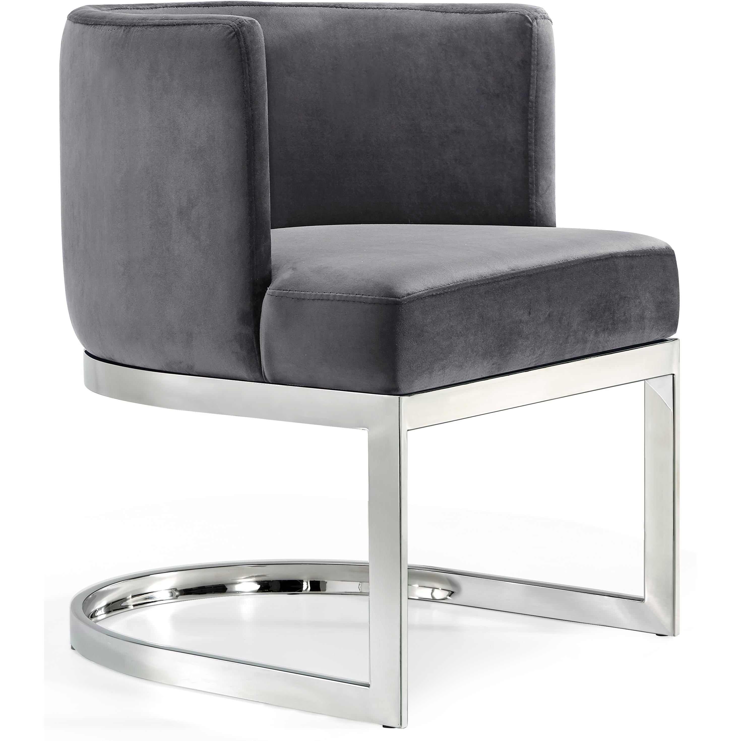 Meridian Gianna Grey Velvet Dining Chair