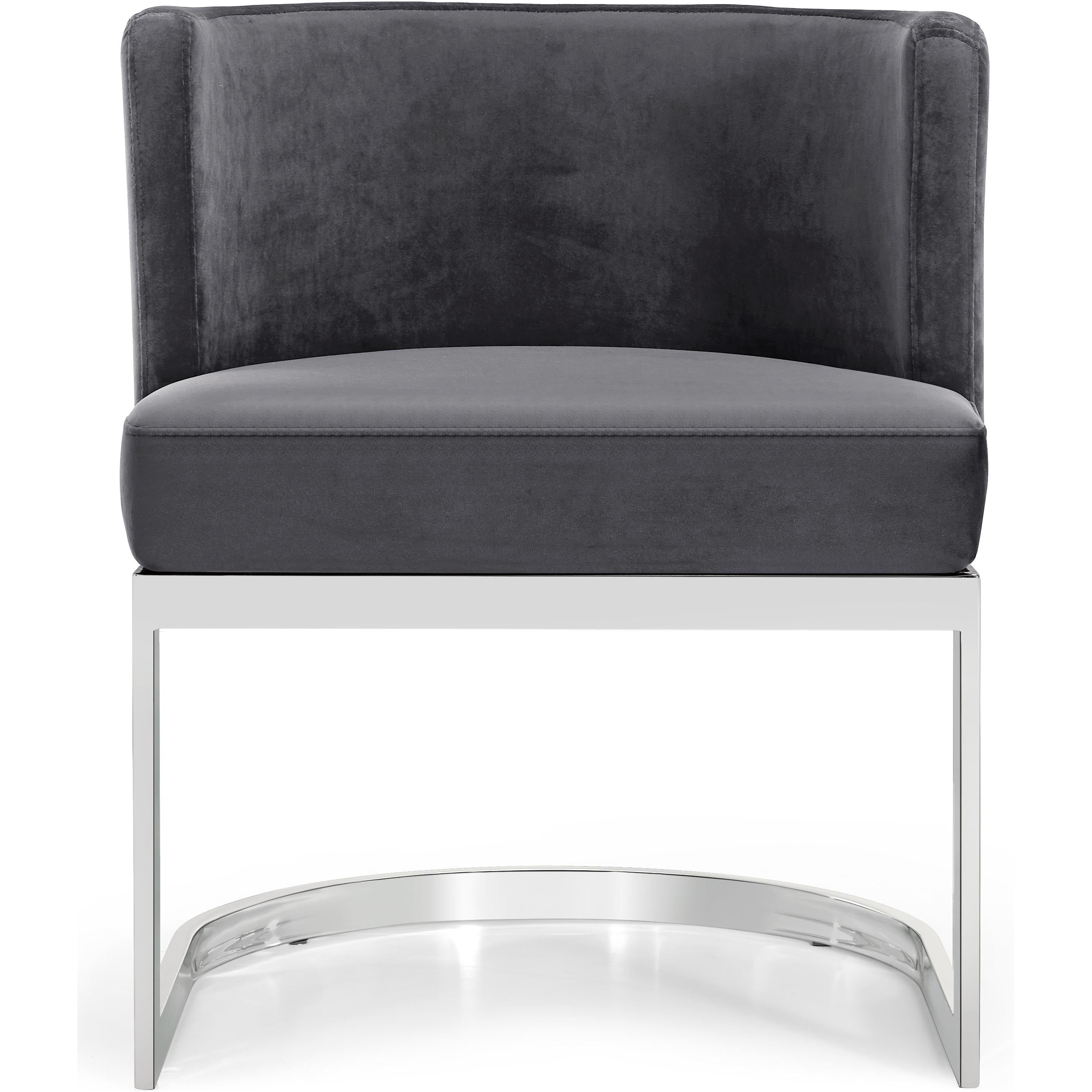 Meridian Gianna Grey Velvet Dining Chair