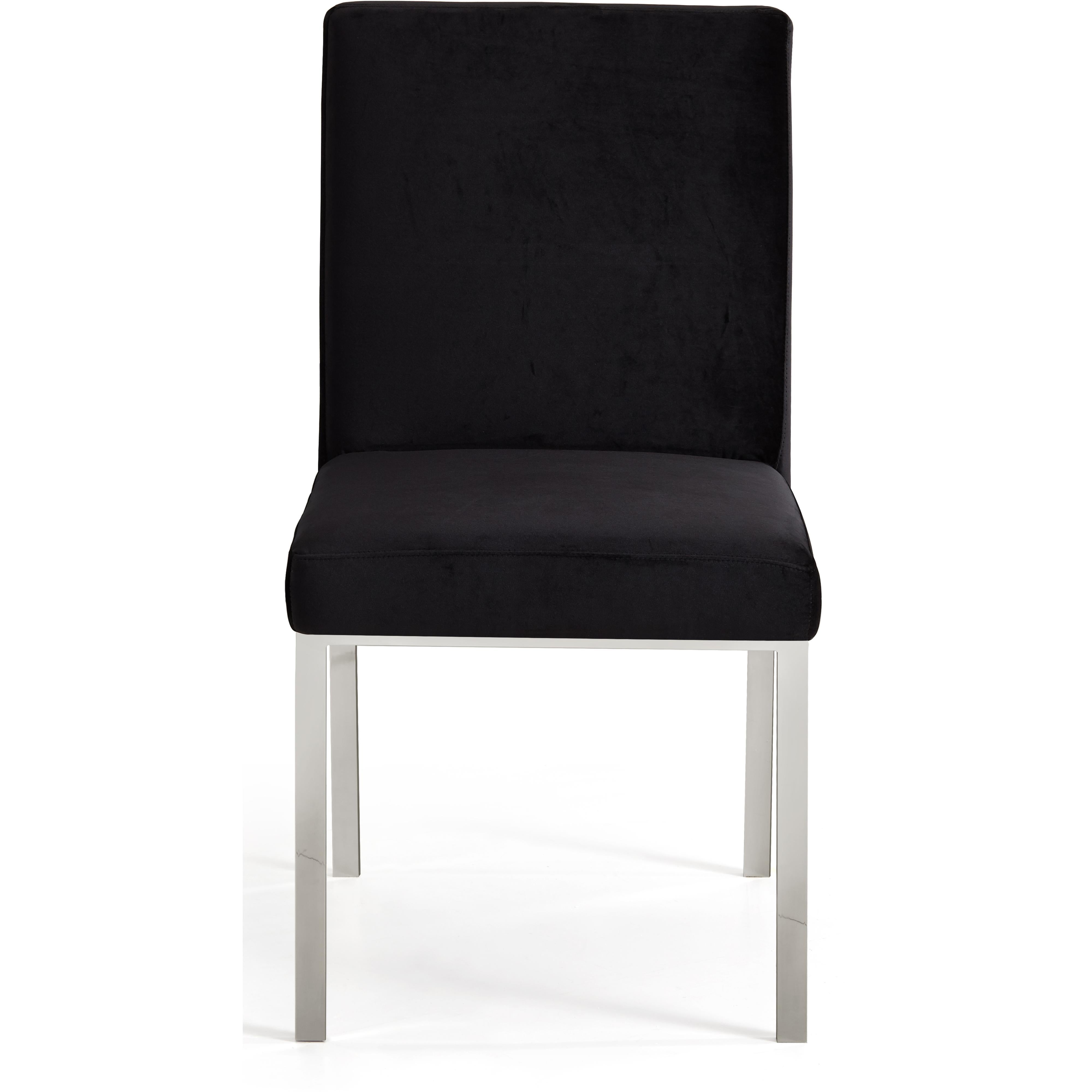Meridian Opal Black Velvet Dining Chair