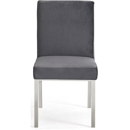 Meridian Opal Grey Velvet Dining Chair