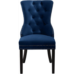 Meridian Nikki Navy Velvet Dining Chair