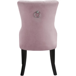 Meridian Nikki Pink Velvet Dining Chair