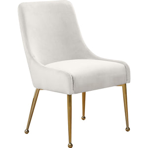 Meridian Owen Cream Velvet Dining Chair