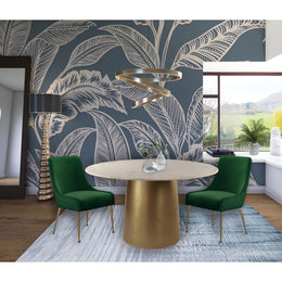 Meridian Owen Green Velvet Dining Chair