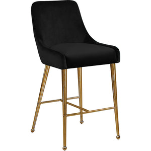 Meridian Owen Black Velvet Stool