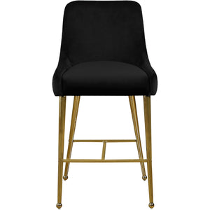 Meridian Owen Black Velvet Stool