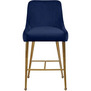 Meridian Owen Navy Velvet Stool
