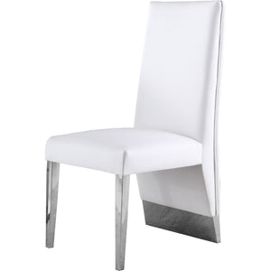 Meridian Porsha White Vegan Leather Dining Chair