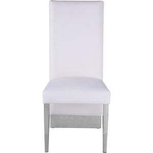 Meridian Porsha White Vegan Leather Dining Chair