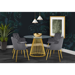 Meridian Gio Gold Dining Table