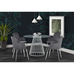 Meridian Gio Chrome Dining Table