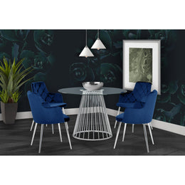Meridian Gio Chrome Dining Table