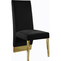 Meridian Porsha Black Velvet Dining Chair