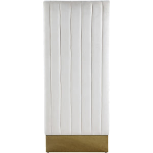Meridian Porsha Cream Velvet Dining Chair