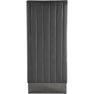 Meridian Porsha Grey Velvet Dining Chair