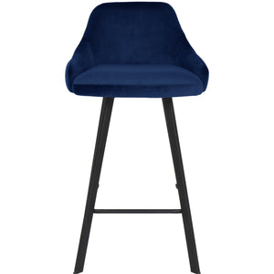 Meridian Viviene Navy Velvet Stool