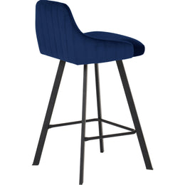 Meridian Viviene Navy Velvet Stool