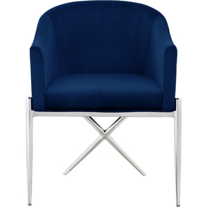 Meridian Xavier Navy Velvet Dining Chair