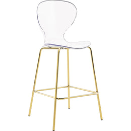 Meridian Clarion Gold Metal Stool