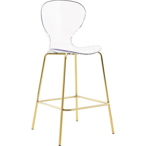 Meridian Clarion Gold Metal Stool