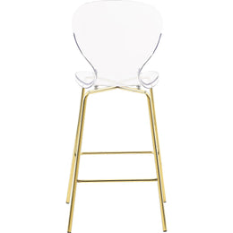Meridian Clarion Gold Metal Stool