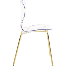 Meridian Clarion Gold Metal Dining Chair