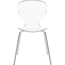 Meridian Clarion Chrome Metal Dining Chair