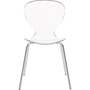 Meridian Clarion Chrome Metal Dining Chair