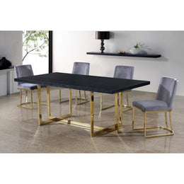 Meridian Heidi Grey Velvet Dining Chair