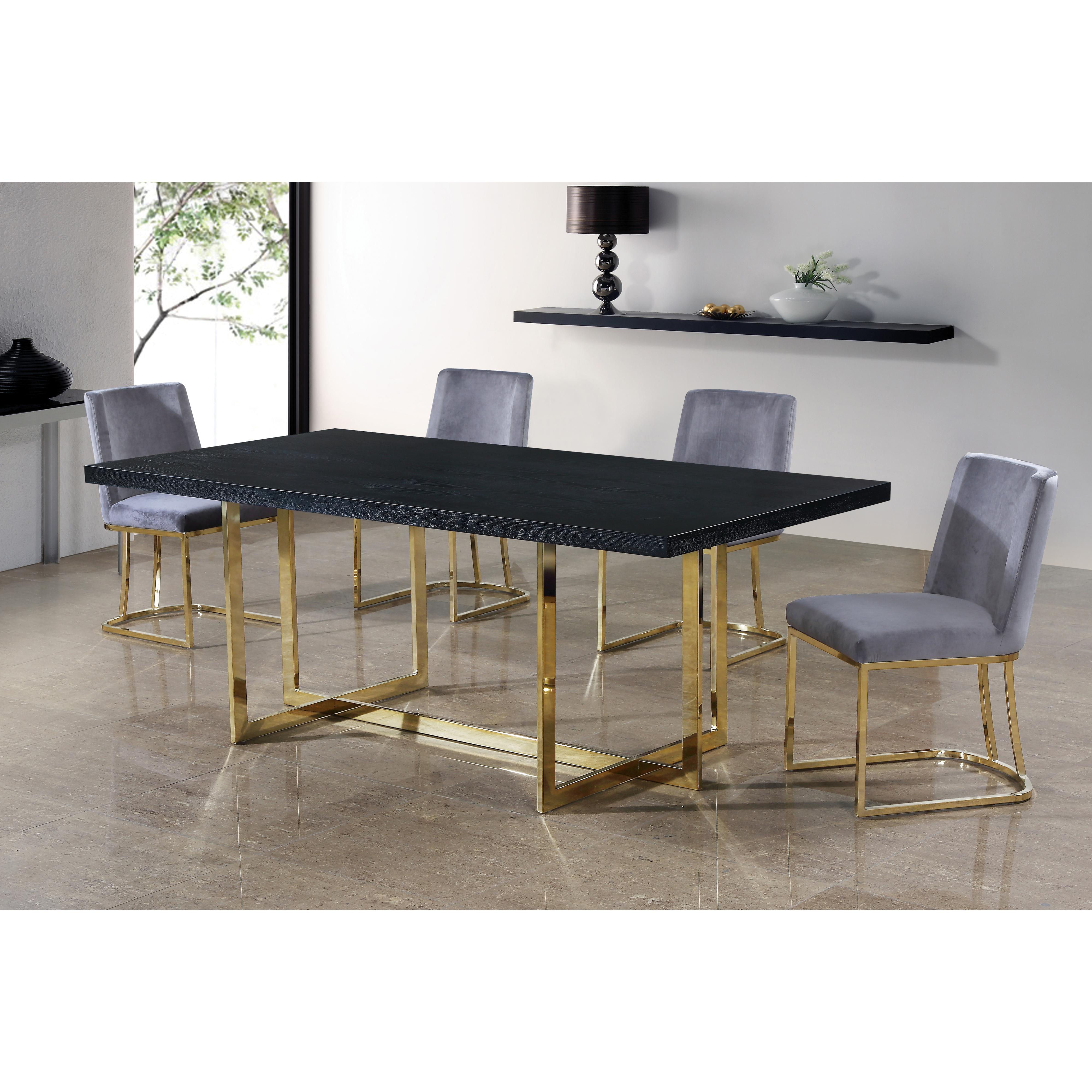 Meridian Heidi Grey Velvet Dining Chair