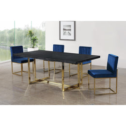 Meridian Giselle Navy Velvet Dining Chair