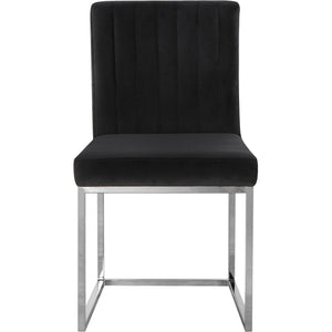 Meridian Giselle Black Velvet Dining Chair