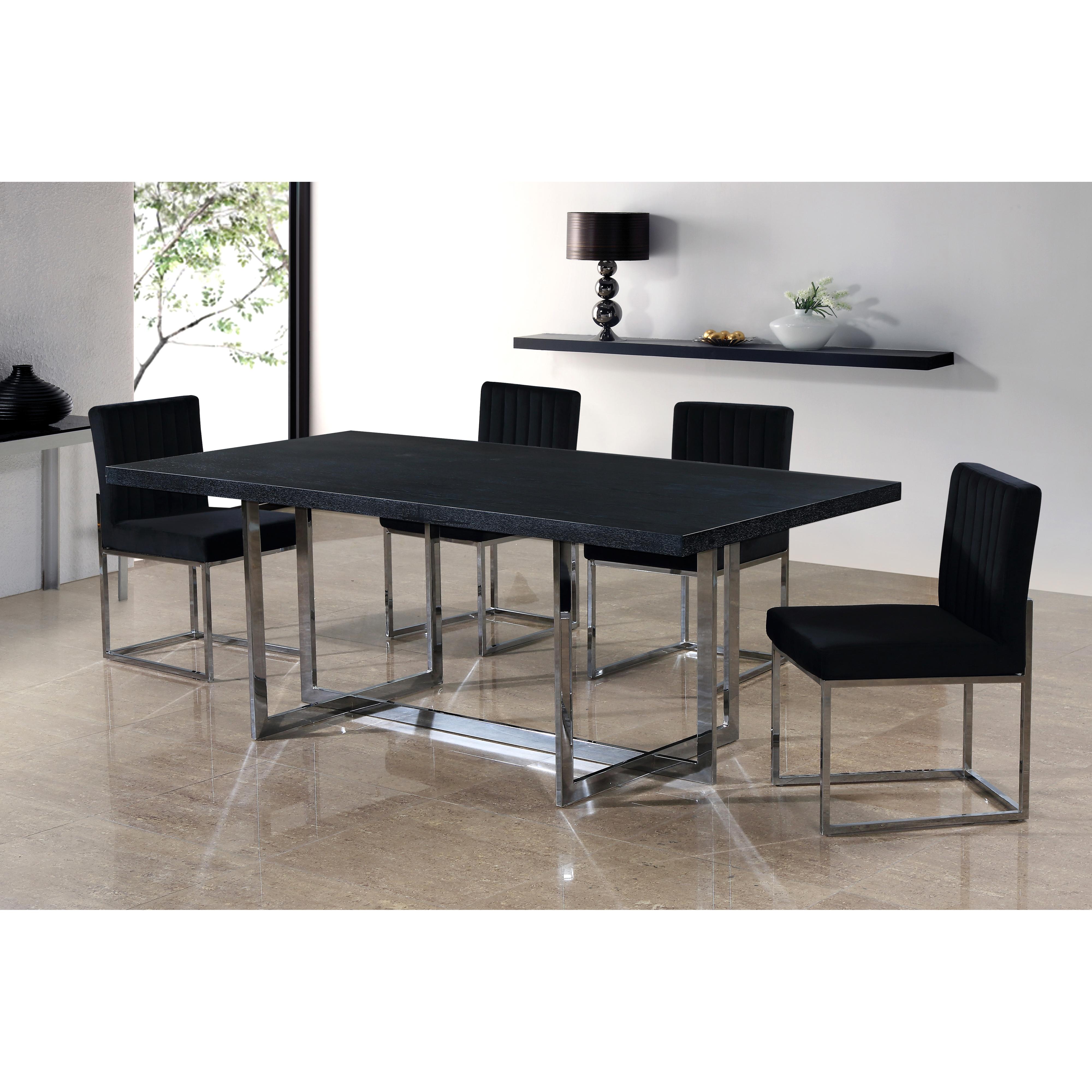 Meridian Giselle Black Velvet Dining Chair