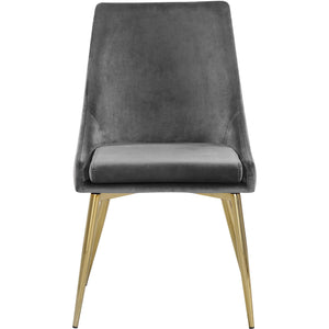 Meridian Karina Grey Velvet Dining Chair
