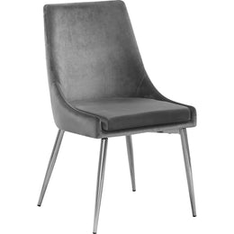 Meridian Karina Grey Velvet Dining Chair