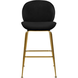 Meridian Paris Black Velvet Stool